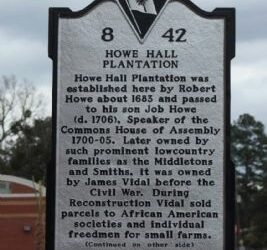 Former Site of Howe Hall Plantation